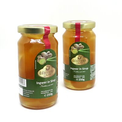 Bulbos de tallo de jengibre con jugo en tarro, 250g