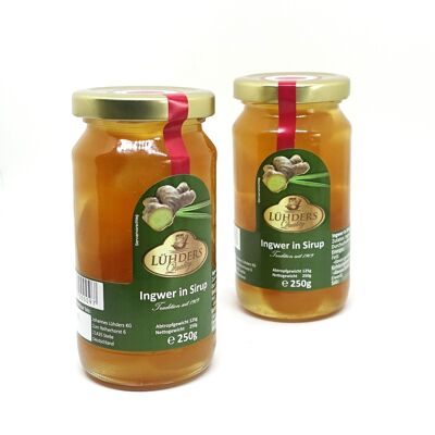 Stem ginger bulbs with juice in a jar, 250g