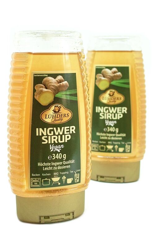 Ingwer Sirup Squeeze Flasche mit Dosierfunktion, 340g