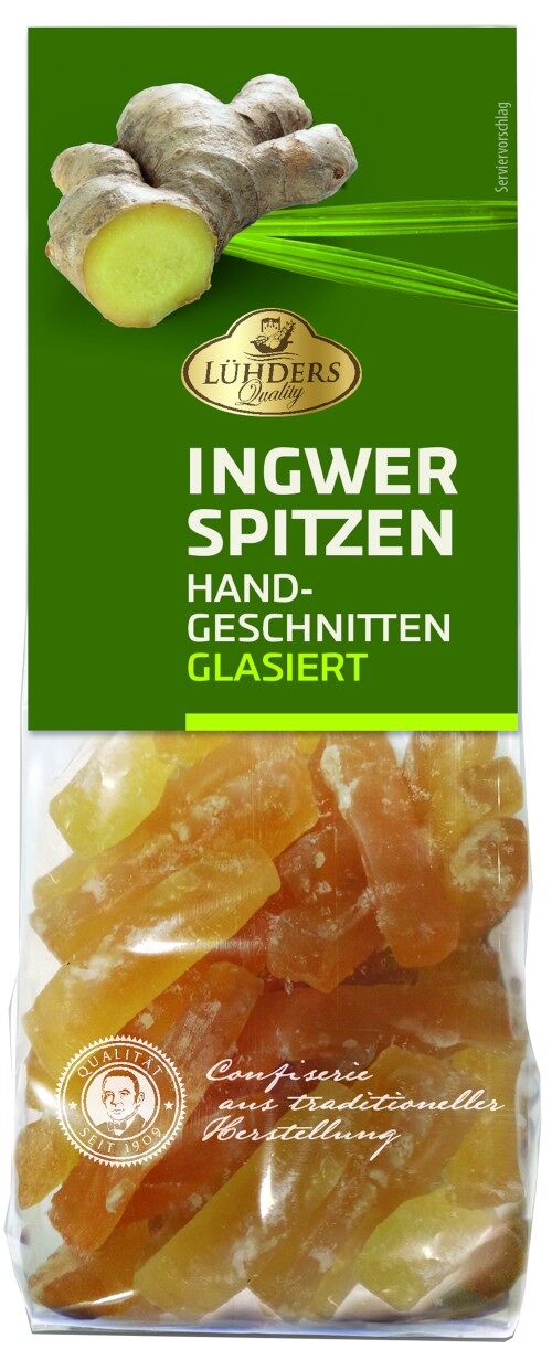 Ingwer-Spitzen glasiert,  150g