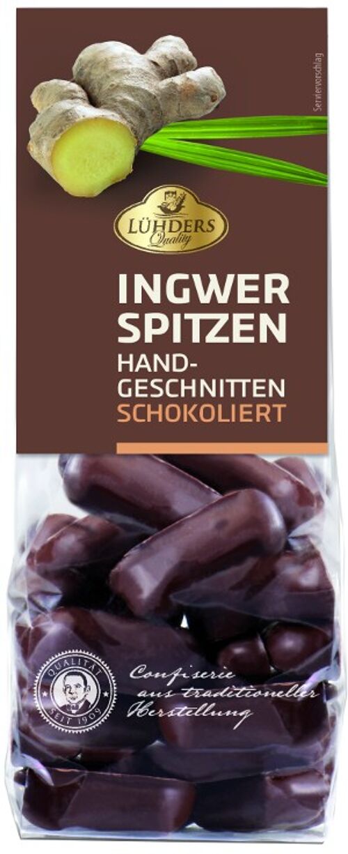 Ingwer-Spitzen mit  Bitterschokolade150g