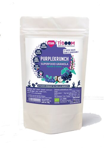 Purplekrunch, granola à la myrtille 1
