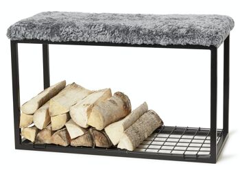 Palle Tabouret L Charcaol gris argent/Noir 2