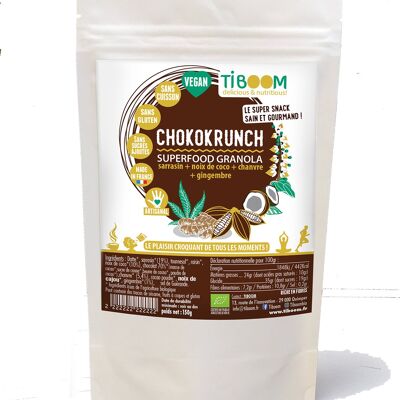 Chokokrunch, granola au chanvre et chocolat