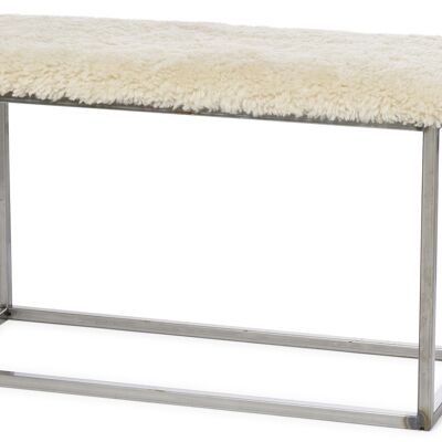 Tabouret Palle L Beige Clair de Lune/Acier