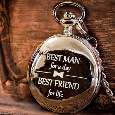 BEST MAN for a day BEST FRIEND Pocket Watch