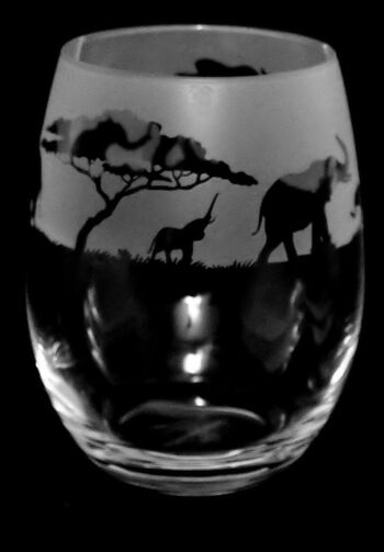 Verre à vin/eau sans pied Elephant Frieze 2