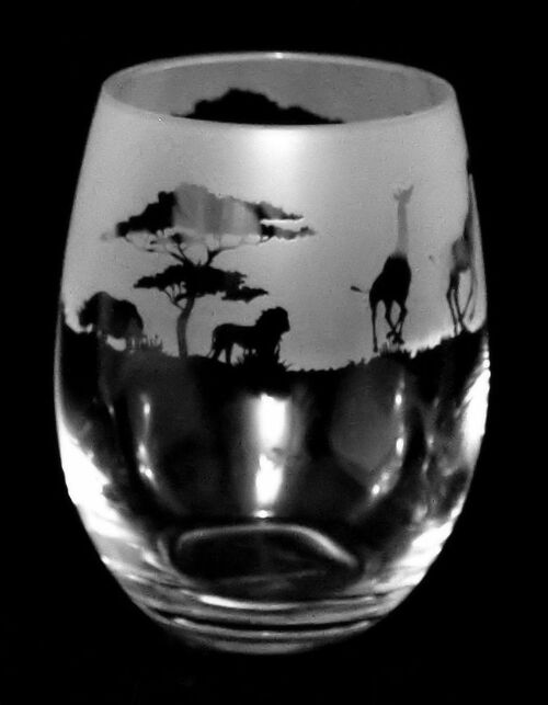 Safari Frieze Stemless Wine/Water Glass