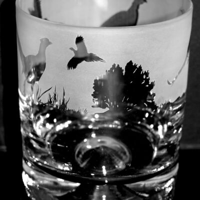 Whisky Glass with Pheasant Frieze
