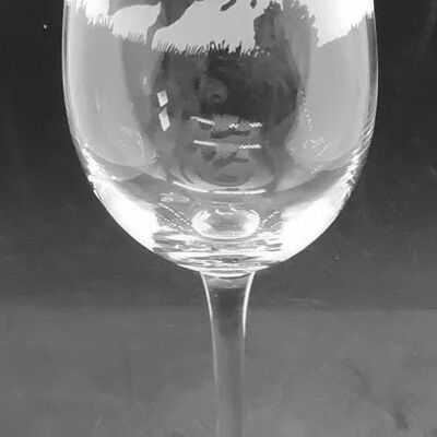 Wine Glass with Fox Frieze