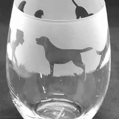 Labrador Frieze Stemless Wine/Water Glass