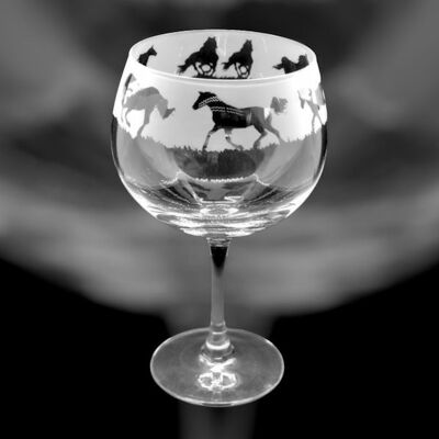 Gin Balloon with Galloping Horses Frieze