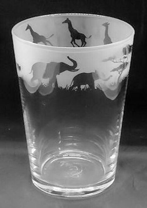 Conical Pint Glass with Safari Frieze