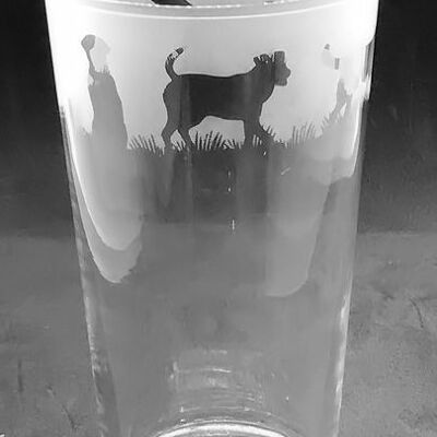 Conical Pint Glass with Labrador Frieze