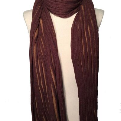 SCARF KNITTED DUBLIN CAMEL MALLOW FAIR TRADE PRODUCT