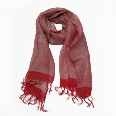 Linen scarf pisa amapola/bruma fair trade product