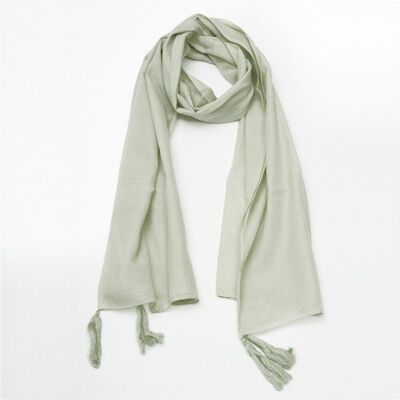 KUMQUAT COTTON SCARF. MIST