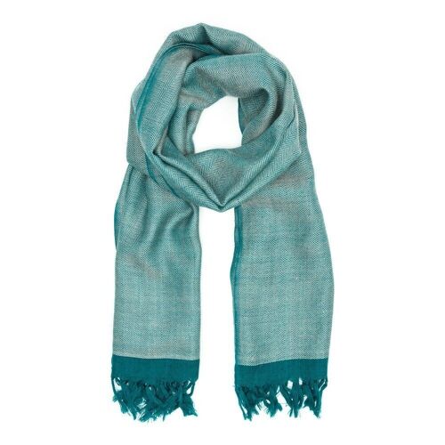 WOOL FOULARD PISA FAIR TRADE PRODUCT beige verde