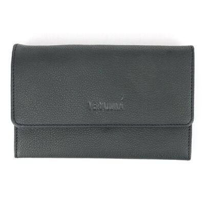 NATURAL LEATHER WALLET ERIS FAIR TRADE PRODUCT blue