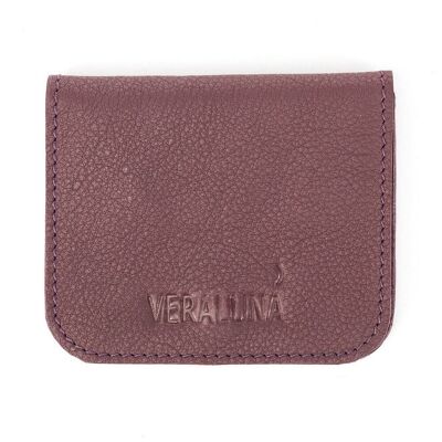 NATURAL LEATHER WALLET MAKEMAKE FAIR TRADE PRODUCT purple