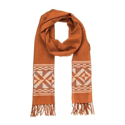 COTTON SCARF OPTIMA COMBO FAIR TRADE PRODUCT clay