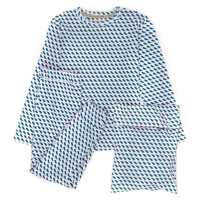 Mu Geometrischer Pyjama aus Bio-Baumwolle, Fair-Trade-Produkt
