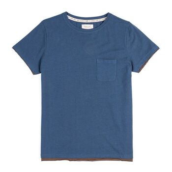 T-shirt en coton bio denim Scha 1