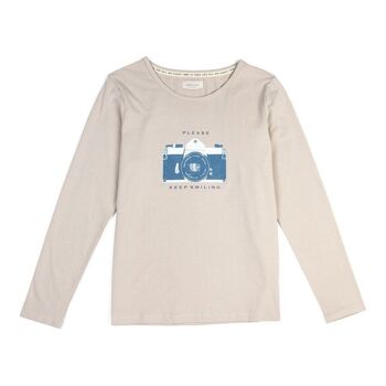 T-shirt Gris Basic II en coton biologique 2