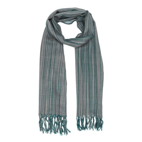 WOOL SCARF HAND FAIR TRADE PRODUCT azul jeans