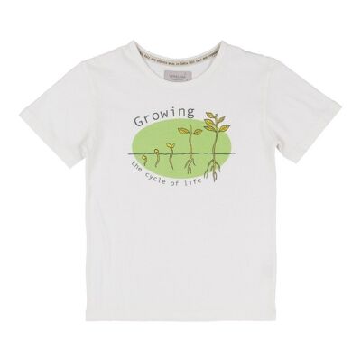 Camiseta algodón orgánico Akira blanca