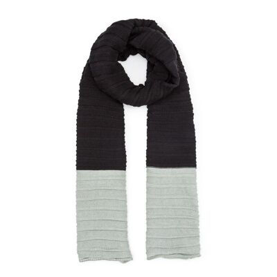 Organic cotton scarf soft black and grey fair trade product
