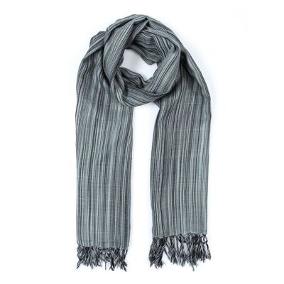 WOOL SCARF HAND FAIR TRADE PRODUCT black gray