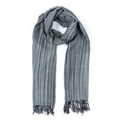 WOOL SCARF HAND FAIR TRADE PRODUCT black grey