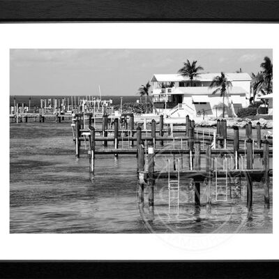 Fotodruck / Poster mit Rahmen und Passepartout Motiv Florida FL04 - Motiv: farbe - Grösse: M (35cm x 45cm) - Rahmenfarbe: schwarz matt