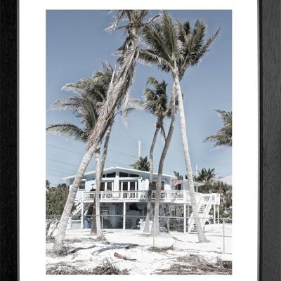 Fotodruck / Poster mit Rahmen und Passepartout Motiv Florida FL26 - Motiv: farbe - Grösse: M (35cm x 45cm) - Rahmenfarbe: weiss matt