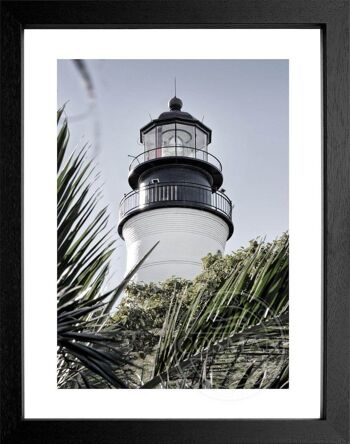 Tirage photo / poster avec cadre et motif passe-partout Florida FL28 - motif : noir/blanc - taille : MAXI (120cm x 90cm) - couleur du cadre : blanc mat 2