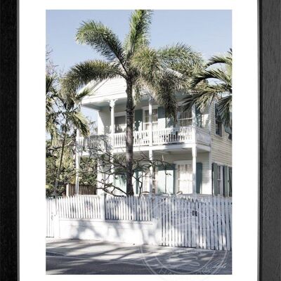 Fotodruck / Poster mit Rahmen und Passepartout Motiv Florida FL32 - Motiv: farbe - Grösse: S (25cm x 31cm) - Rahmenfarbe: schwarz matt