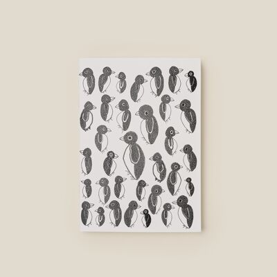 Cuaderno A6 Pingüinos