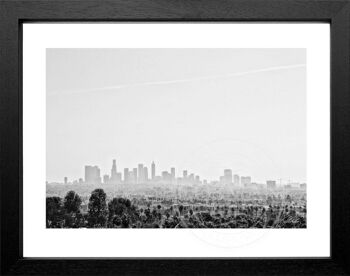 Tirage photo / poster avec cadre et motif passe-partout California HW10 - Motif : noir/blanc - Taille : XL (80cm x 60cm) - Couleur du cadre : blanc mat 1