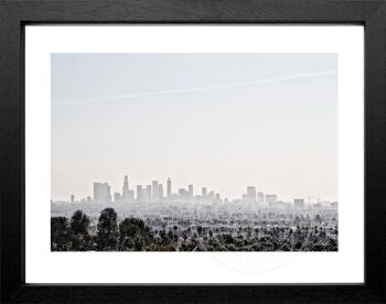 Tirage photo / poster avec cadre et motif passe-partout California HW10 - Motif : noir/blanc - Taille : XL (80cm x 60cm) - Couleur du cadre : blanc mat 2