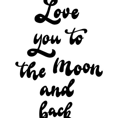 Love you to the moon and back postcard