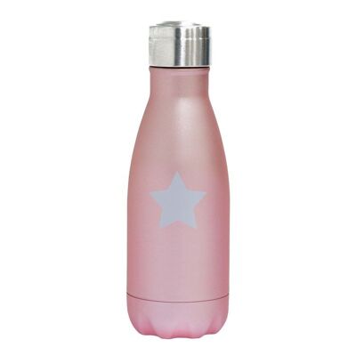 INSULATED BOTTLE STAR -260 ML PINK AND SILVER STAR