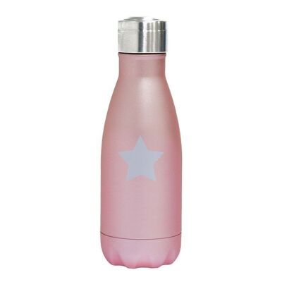 BOTTIGLIA ISOLATA STAR -260 ML ROSA E ARGENTO STAR