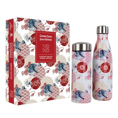 Japanese box set of 1 500 ml bottle and 1 350 ml teapot