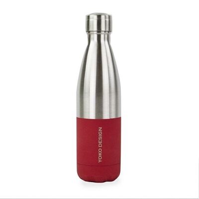 INSULATED BOTTLE DUO RED AND SILVER 500 ML