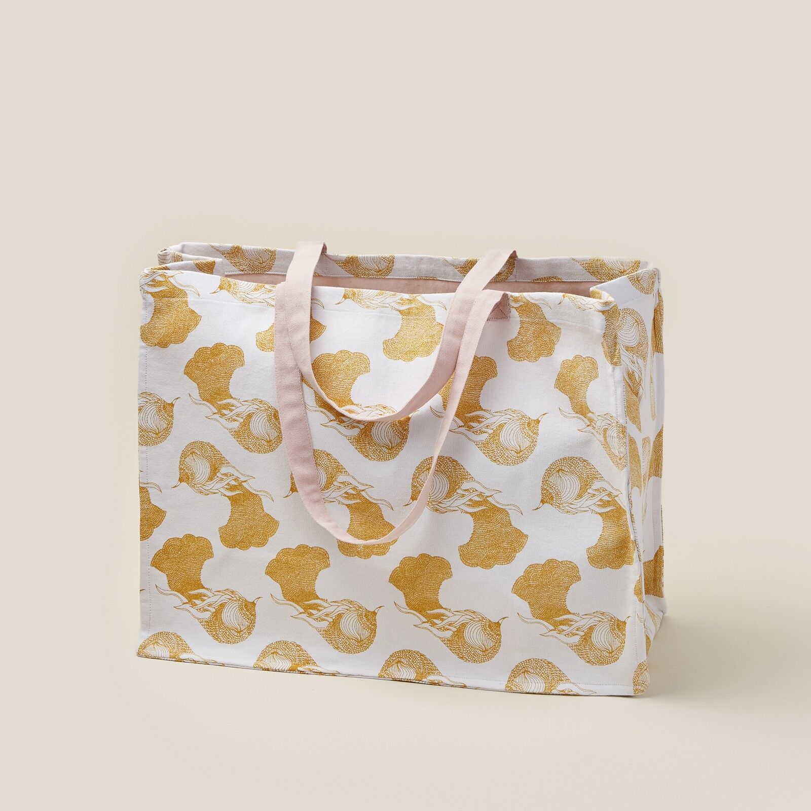 Borsa tote uccelli senape