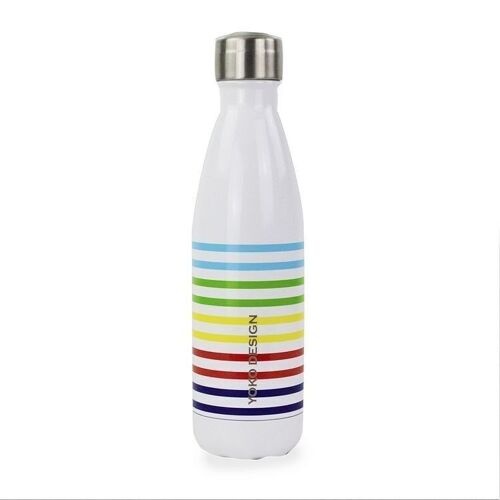 Bouteille isotherme 500 ml "Rainbow blanc"