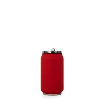 INSULATED CAN 280 ML SOFT TOUCH RED