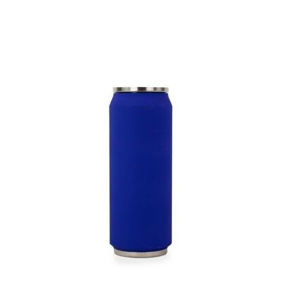 INSULATED CAN 500ML SOFT TOUCH NIGHT BLUE