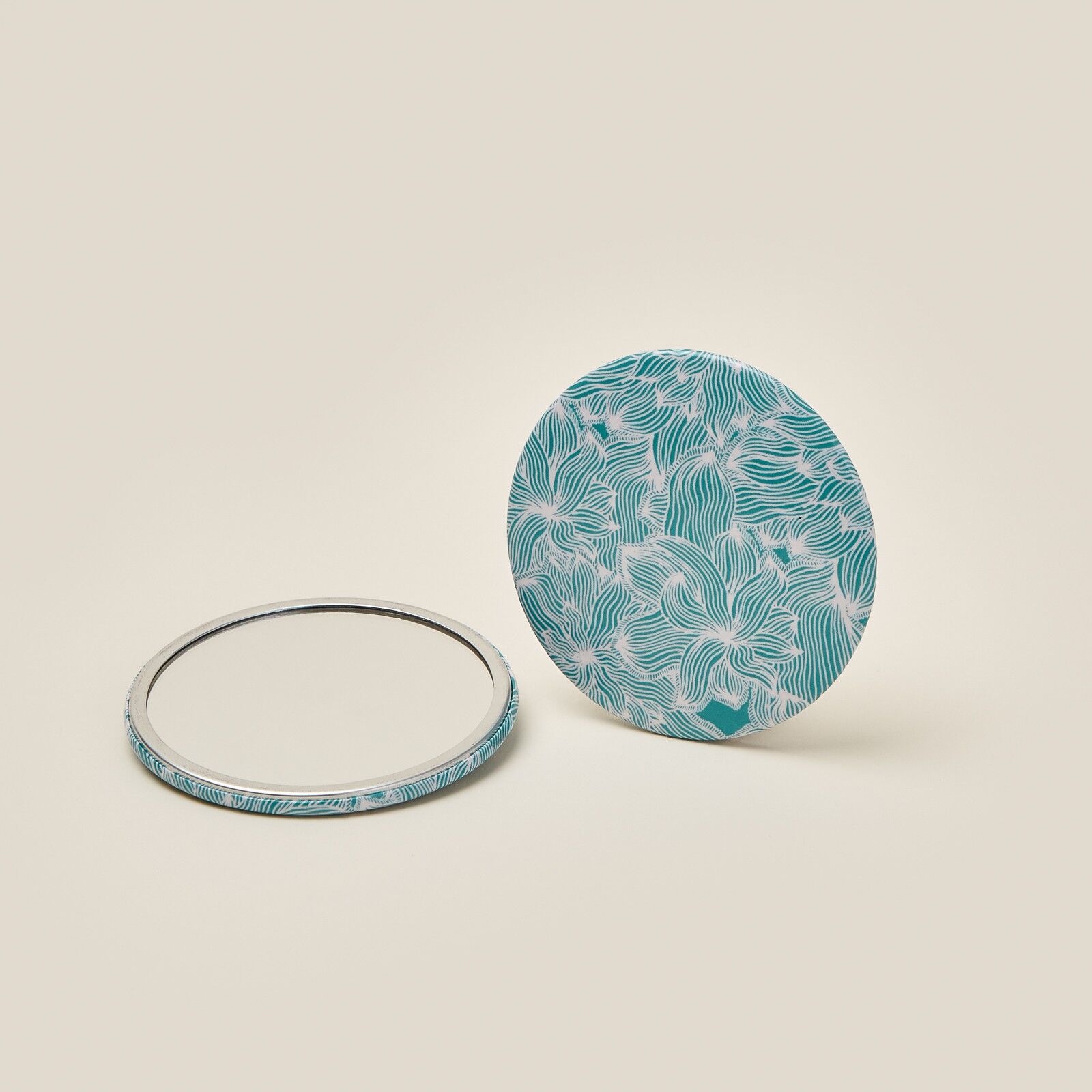 Elefantenhaut-Taschenspiegel Blau